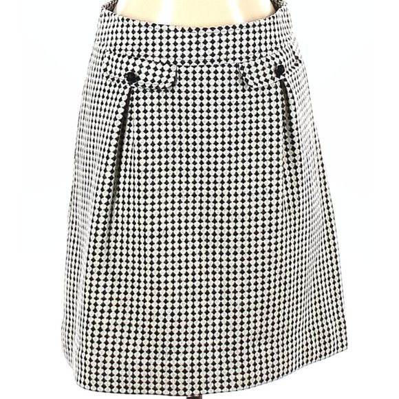 Vintage Molly B. 100% Wool Houndstooth Skirt w/ faux front pockets (size 4) - Picture 1 of 9